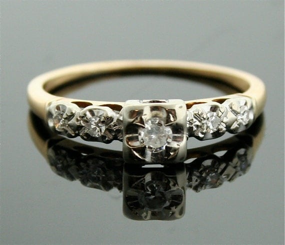 1930's Diamond Engagement Ring at 1stdibs