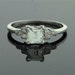 Antique Engagement Ring - Asscher Cut Diamond in Platinum Setting