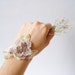 Purple and Green Lace Bracelet, Women accessories, 3D Flower, Bridesmaids accessories, For flower girls