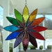 Stained Glass Starburst Window Panel Suncatcher