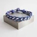 Geometric Hex Rope Bracelet - Blue