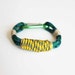 Carabiner Rope Bracelet - Green Yellow Hemp