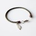 Leaf Dark Green Rope Bracelet