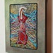 Native American Grass Dancer, art quilt on canvas