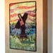 Native American Fancy Shawl Dancer, art quilt on canvas