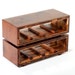 15% off sale /// Teak and mahogany reclaimed wood wine rack or craft beer holder. Mid century