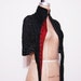 RESERVED// Antique 1800s 1900s black beaded mourning cape. Victorian art deco embellished top.