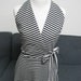 RESERVED for Lisa Vintage 60s Stripe Mod scooter wrap Dress Aline Small