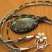 Labradorite Pendant Peyote Bead Bezeled Multi Strand Necklace