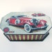 Red Retro Mercedes Decoupeded Box (MDF) Vintage Look Wooden Trinket / Memories box for Men