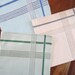Vintage Set of 3 FRENCH HANKERCHIEFS, Hankies for men, Bleu, Green and Salmon Pink, cotton.