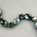 Regency Blue Rhinestone Bracelet Vintage Art Glass 1301ag-012312000