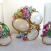 Summer Delights - Moonglow & Pastel Brooch/Earring Set 1363ag-040810000