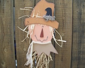 Fall Primitive Wooden Scarecrow Door Greeter/Wall Hanging