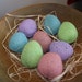 Set of 8 Primitive Spring Fabric Light Pastel Easter Eggs