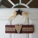 Primitive Americana Patriotic Wall/Door Sign in Red, White, and Blue
