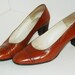 vintage 60s Rusty Brown / Burnt Orange Leather BRUNO MAGLI Heels 9 - 9.5