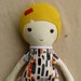 Handmade Fabric Doll Rag Doll with Polka Dotted Boots
