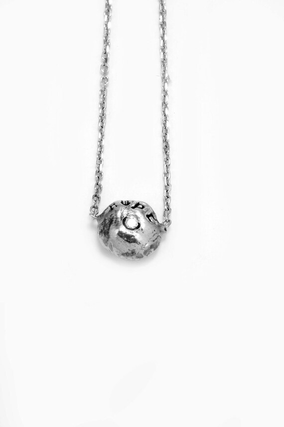 Handmade "Hope" Women's Sterling Silver Pendant & Necklace with Cubic