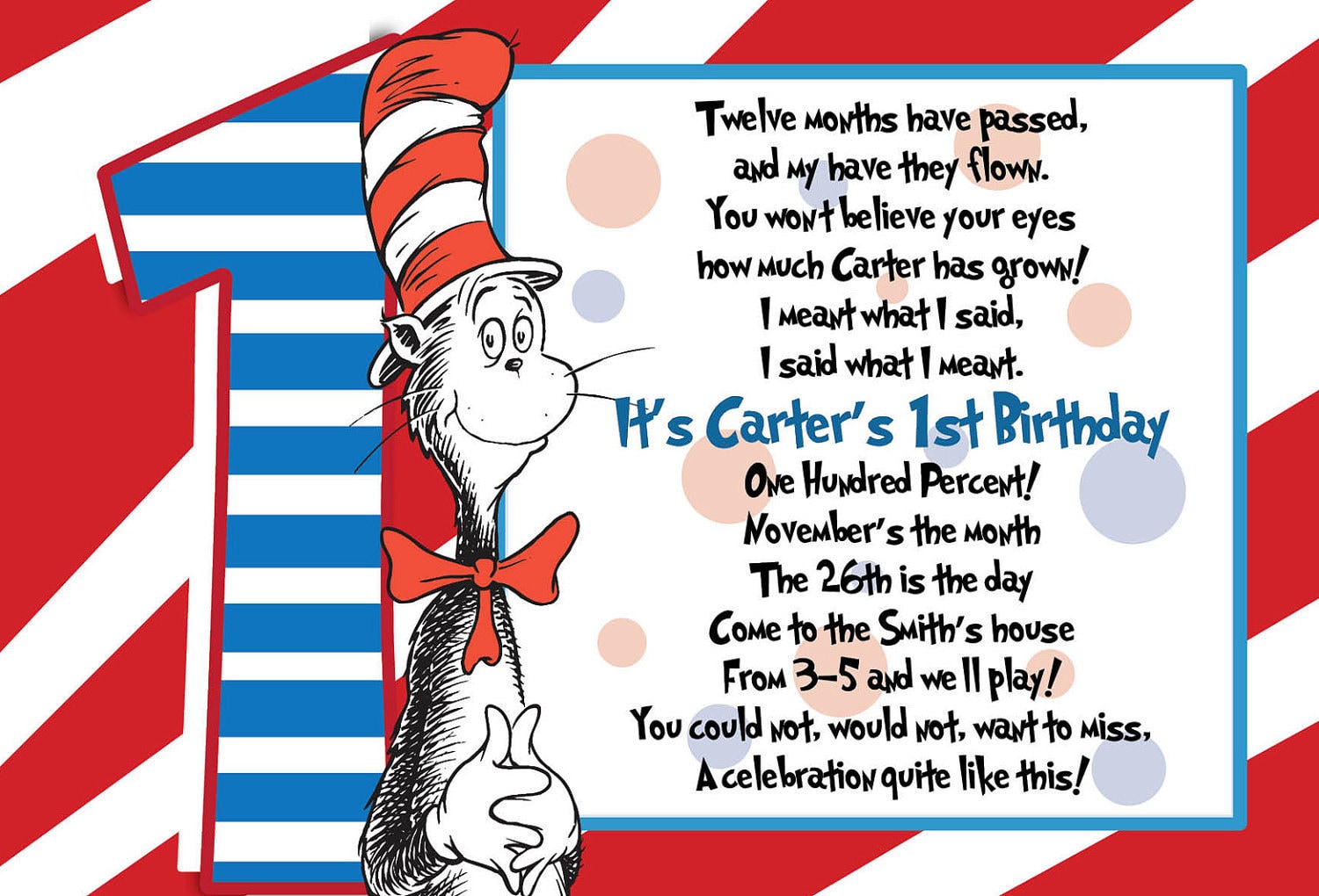 Dr Suess Birthday Invitations 10