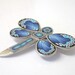 Shades of Blue Dragonfly Brooch