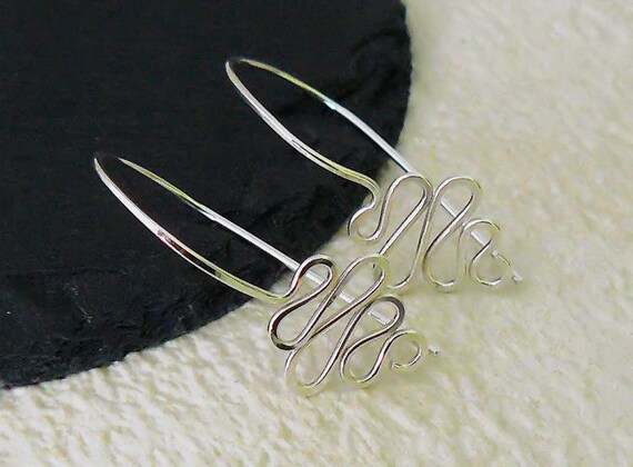 Swirl earrings Silver swirl earrings sterling silver