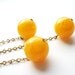 Statement Necklace Amber Balls, Trendy Vintage