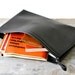 Vintage briefcase notebook laptop 15,4" slimcase men women black vegan West German