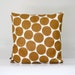 Linen pillow cover - decorative covers - sham - throw pillows - brown pom pom - 18x18