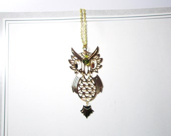 Owl Necklace Bird Pendant Gift For Her Under 20
