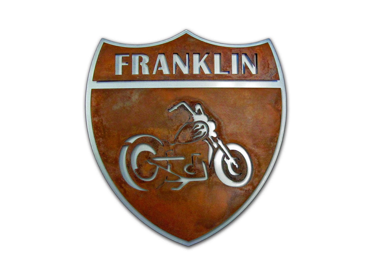 Custom Motorcycle Metal Road Sign