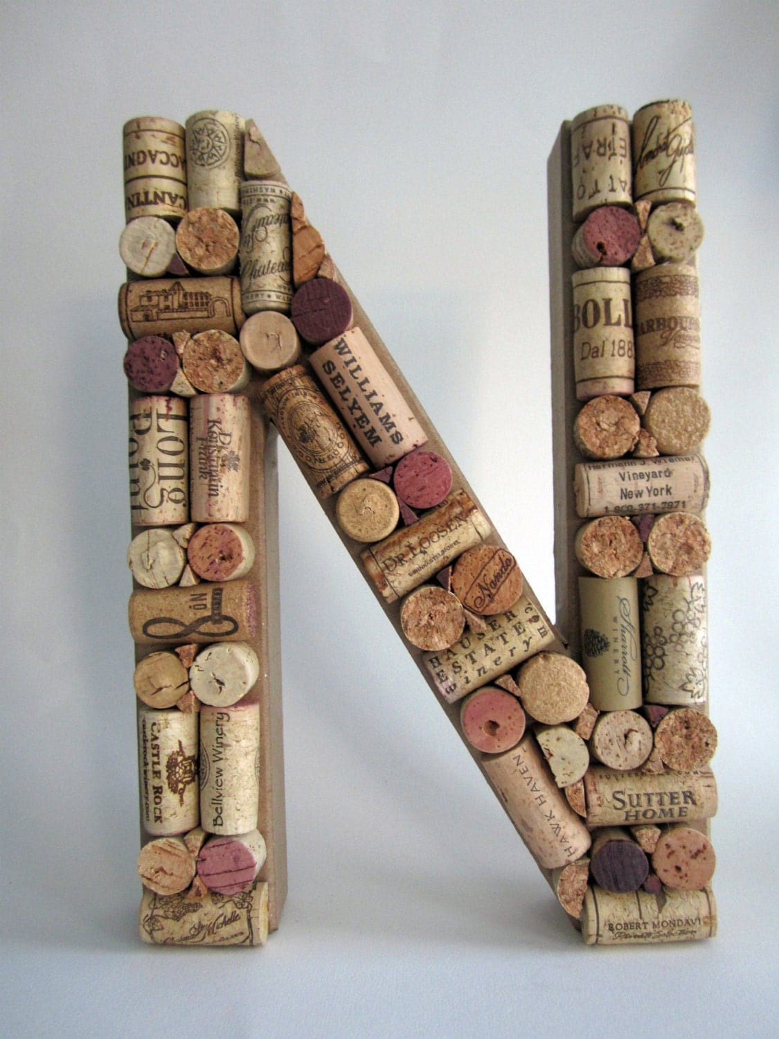 A Custom Wine Cork Letter