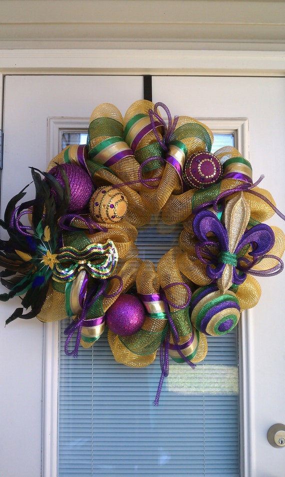 mardi gras wreath ideas