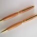 Handcrafted Cherry Ink Pen Pencil set Hand turned in New Hampshire 24K Gold Plated 78
