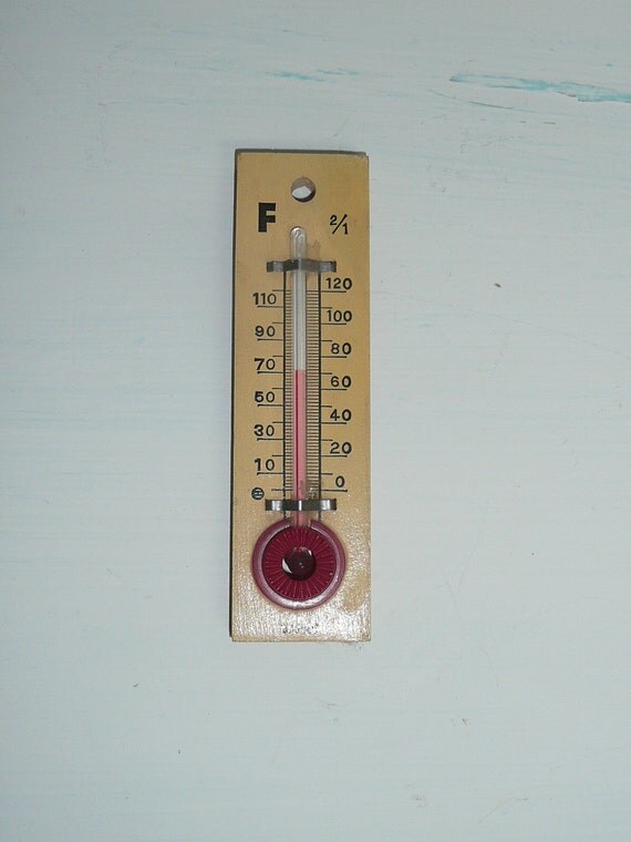 Vintage Wooden Thermometer Made In Japan Vintage Travel