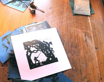 St George Prepares to Strike - Silhouette Print
