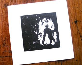Grendel in His Pit - Silhouette Print