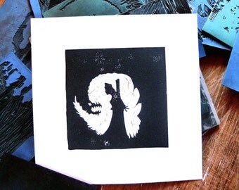 The Princess and the Dragon - Silhouette Print