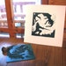 Grendel's Mother and Beowulf do Battle - Silhouette Print