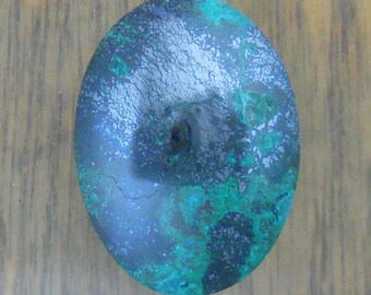 Malachite Chrysocolla with Chalcocite 30 by 40 Cabochon