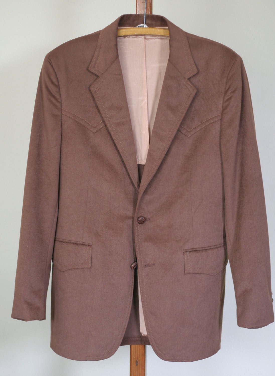 vintage mens western ultra suede sport coat size 42