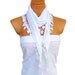 Personalized Design White Scarf. Turkish Fabric Heart Guipure Scarf ..bandana,headband,wedding,bridal,authentic, romantic, elegant,