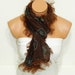 Womens shawl, scarves. Brown Frilly, fancy flower pattern sim. wedding,bridal,authentic, romantic, elegant