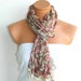 Multicolor Scarf. Turkish Fabric Fringed Guipure Scarf ..bandana,headband,wedding,bridal,authentic, romantic, elegant,