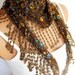 Fashion Brown Colorful Scarf Summer trend scarf. Turkish Fabric Fringed Guipure Scarf ..bandana,headband,wedding,bridal,authentic, romantic,