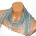 Fashion Gray Scarves. Summer trend scarf. Turkish Fabric Fringed Guipure Scarf ..bandana,headband,wedding,bridal,authentic, romantic,