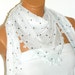 Personalized Design White Scarf. Turkish Fabric Polka-dot Guipure Scarf ..bandana,headband,wedding,bridal,authentic, romantic, elegant,