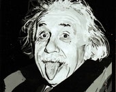 Albert Einstein Vectored Art Tile