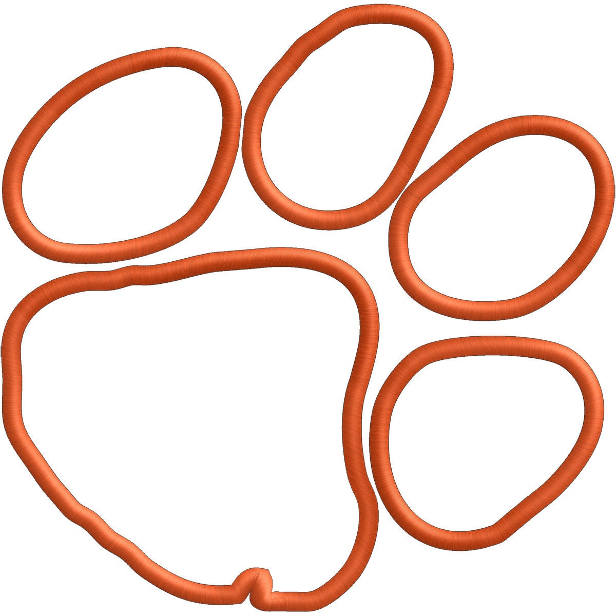 Tiger Paw Applique file only INSTANT DOWNLOAD