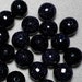 Sparkly Blue Goldstone Faceted Round Ball Beads 10mm